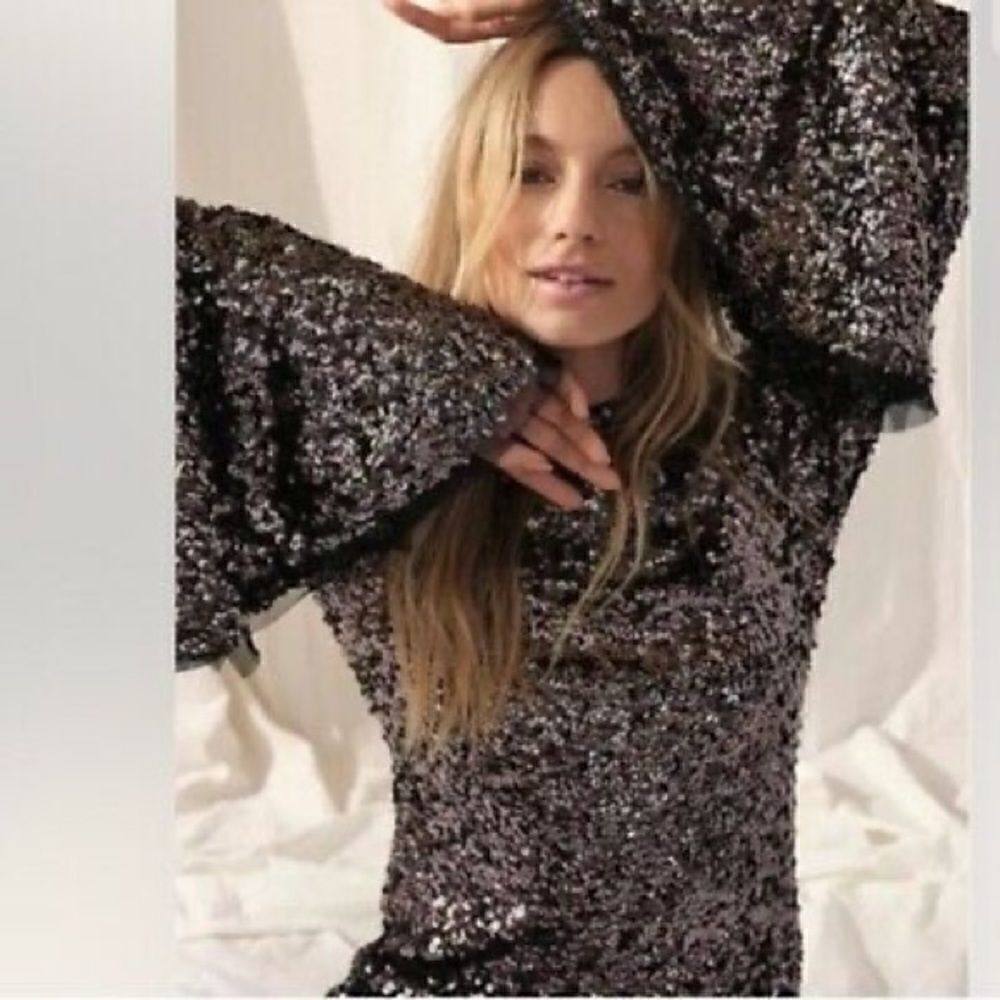 FREE PEOPLE DEZDEMONA MINI DRESS BLACK - Picture 2 of 11